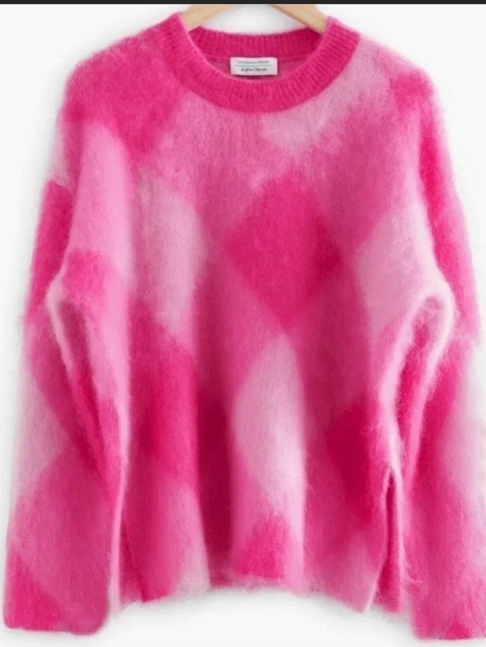 Other Stories Diagonal Plaid Mohair Blend Size M - Picture 2 of 12
